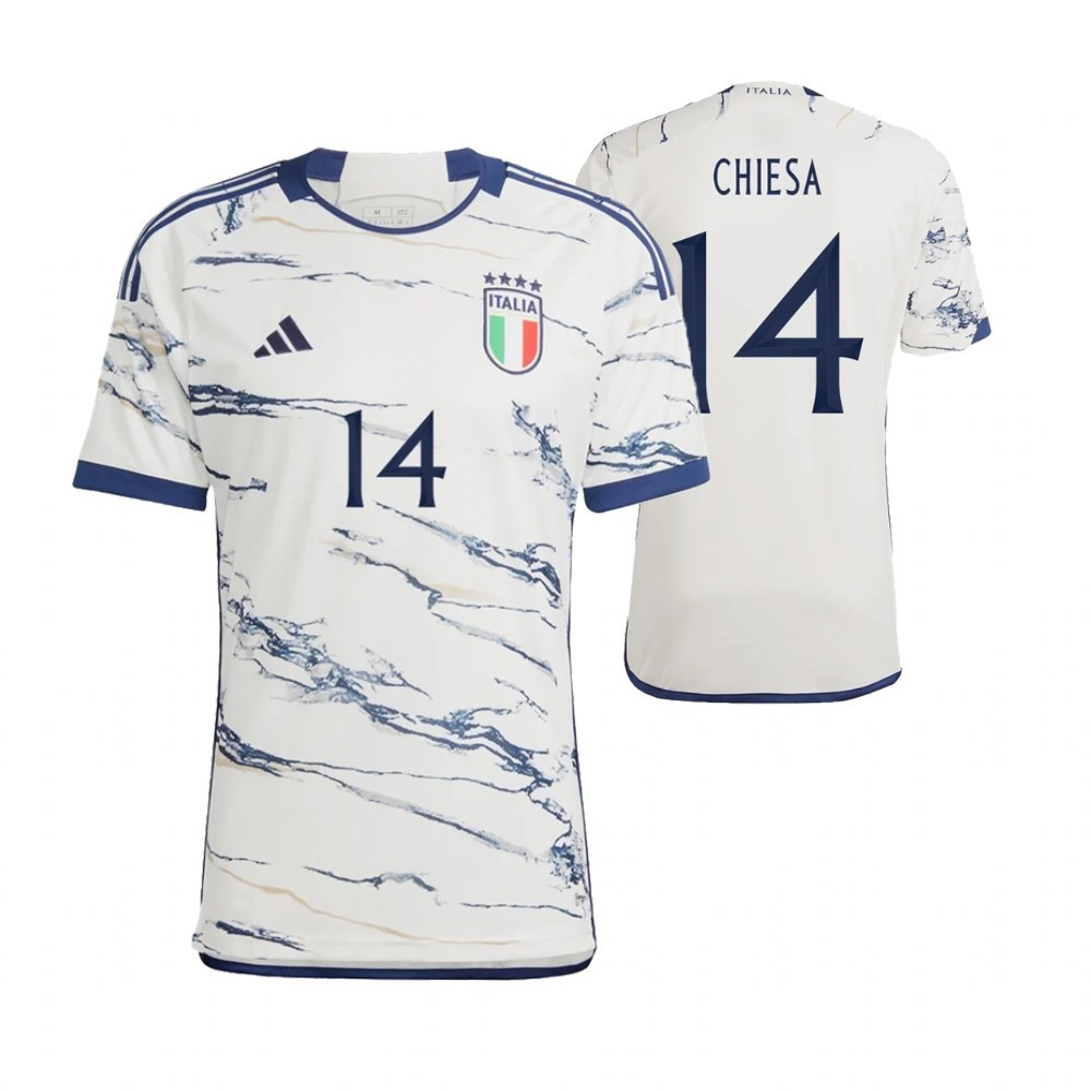 Italy National 14 Italy National Team 2023-24 Away Men Soccer Jersey – White