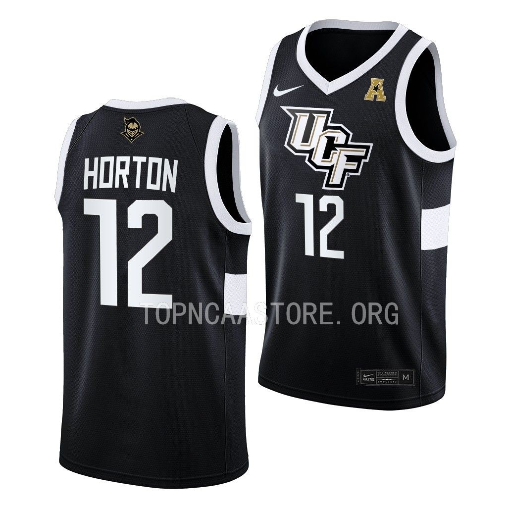 Ithiel Horton UCF Knights #12 Black College Jersey 2022-23 Away