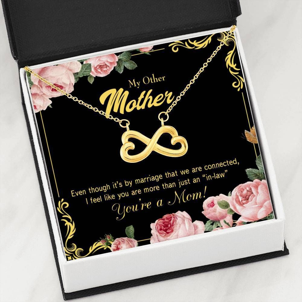 It’s By Marriage Infinity Heart Necklace Gift For Mother In Law
