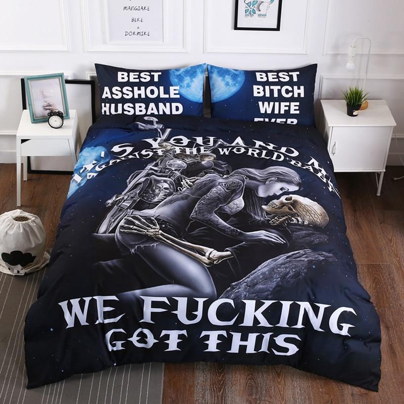 It’S You And Me Against The World 3D Customized Duvet Cover Bedding Set