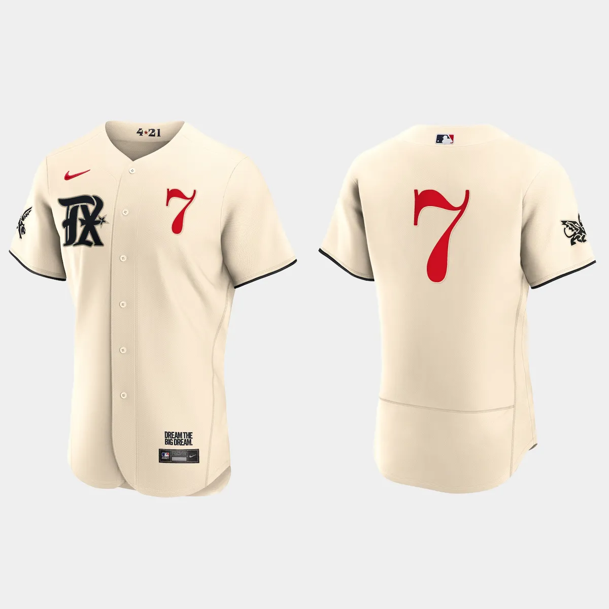 Ivan Rodriguez Texas Rangers 2023 City Connect Jersey - Cream