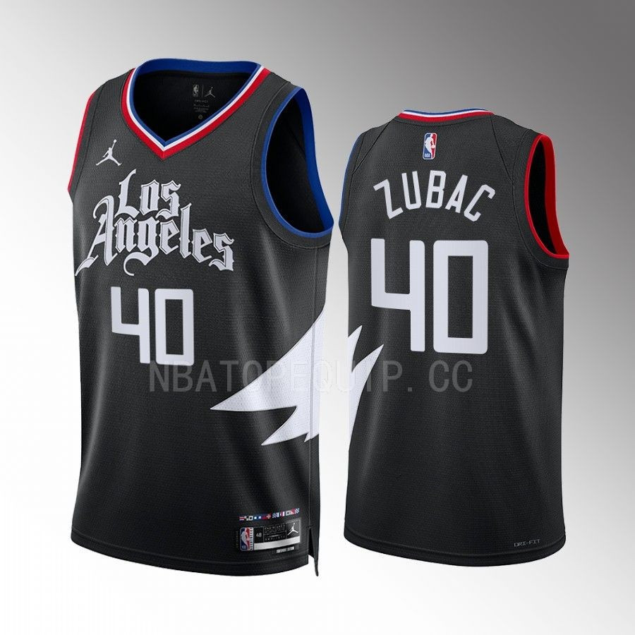 Ivica Zubac 40 Los Angeles Clippers Black Statement Edition 2022-23 Stitched Jersey Swingman