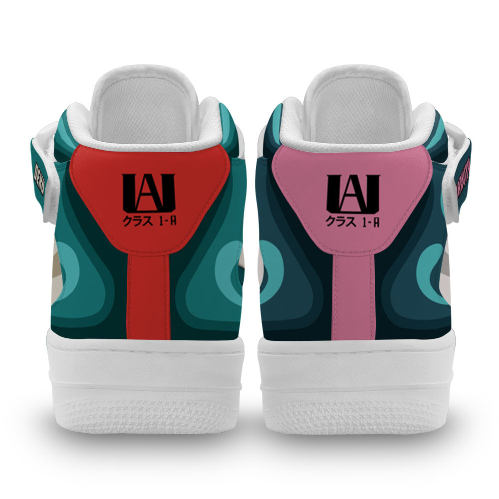 Izuku and Ochako Sneakers Air Mid Custom My Hero Academia Anime Shoes