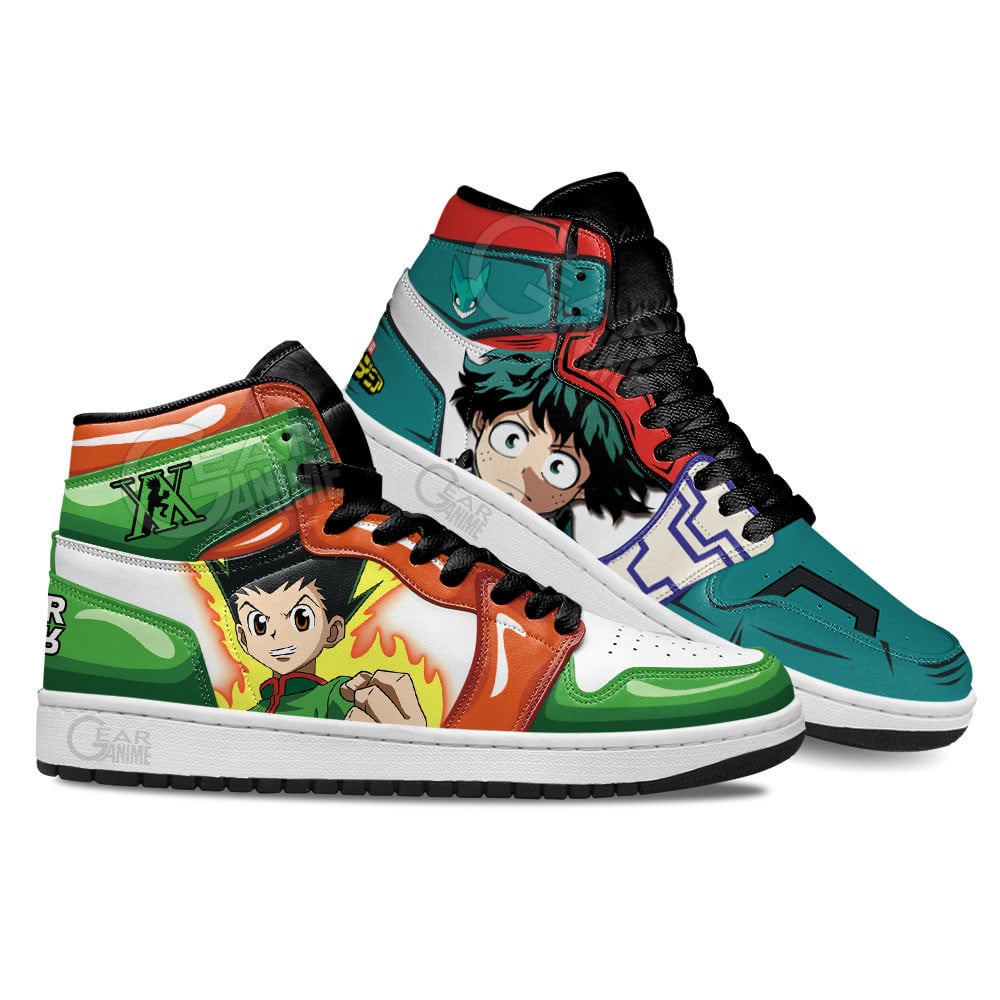 Izuku Midoriya and Gon Freecss Anime Shoes, Air Jordan Hightop
