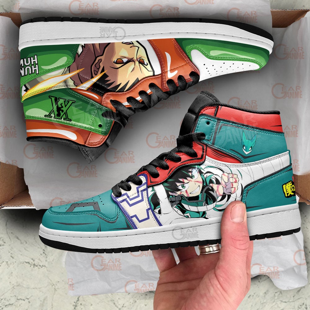 Izuku Midoriya and Gon Freecss Anime Shoes, Air Jordan Hightop