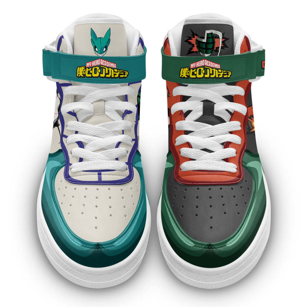 Izuku Midoriya and Katsuki Bakugo Sneakers Air Mid My Hero Academia Anime Shoes