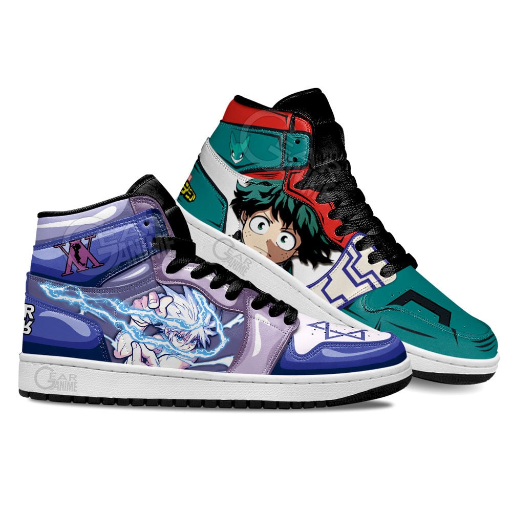 Izuku Midoriya and Killua Anime Shoes, Air Jordan Hightop