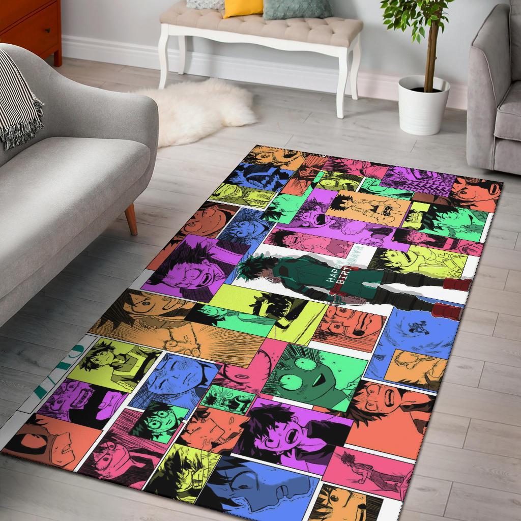 Izuku Midoriya Happy Birthday Area Rectangle Rug