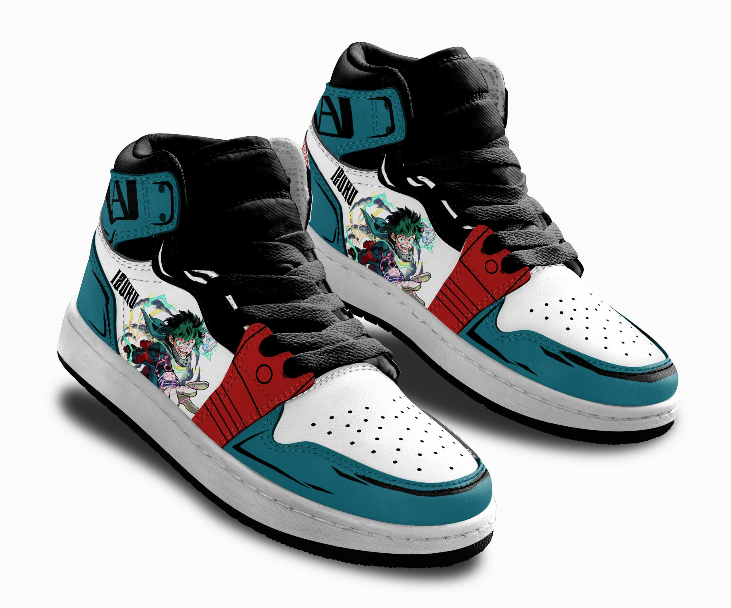 Izuku Midoriya Kids Sneakers Custom Anime My Hero Academia Shoes For Kids