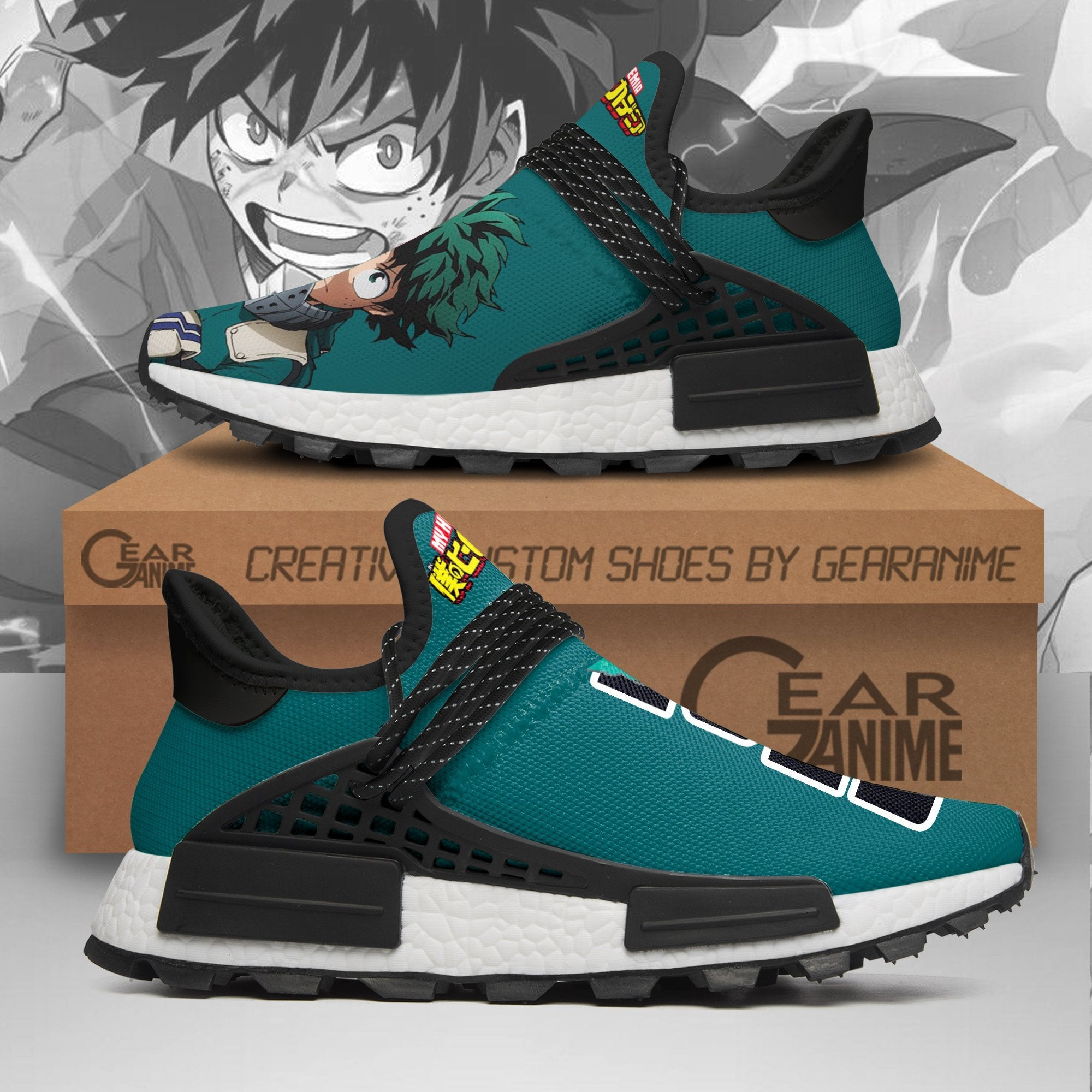 Izuku Midoriya Shoes Deku My Hero Academia Anime Shoes Gift For Fans, NMD Shoes