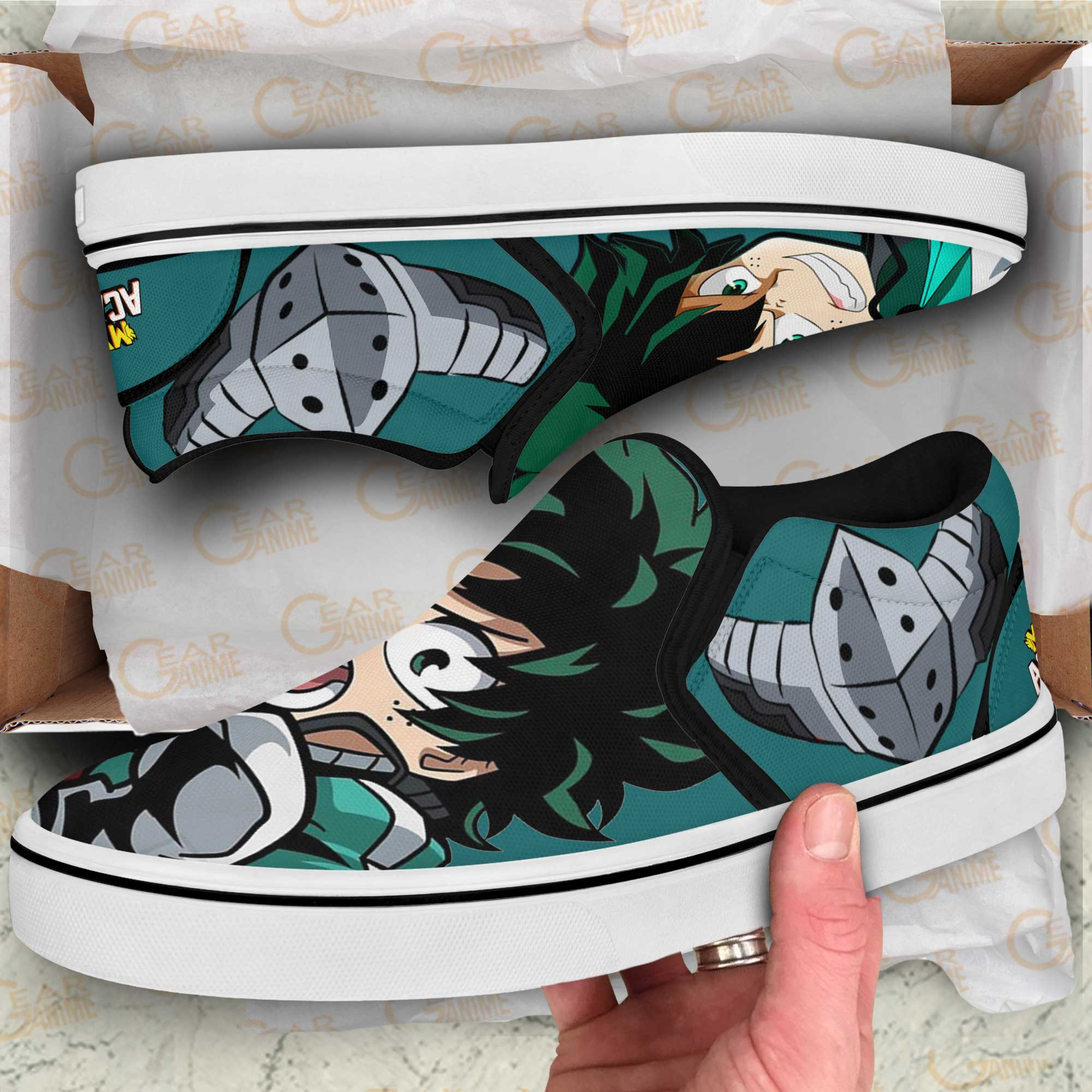 Izuku Midoriya Slip-On Shoes Canvas My Hero Academia Custom Anime Shoes