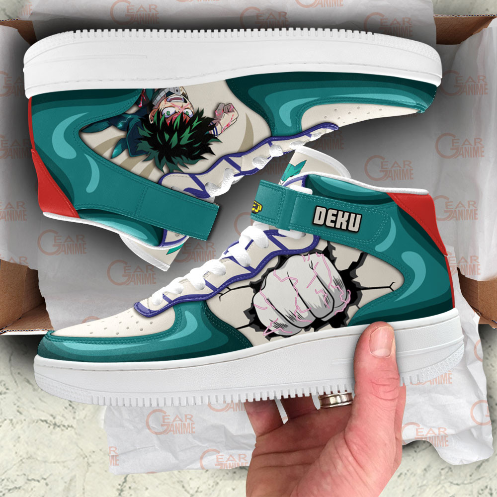 Izuku Midoriya Smash Sneakers Air Mid My Hero Academia Anime Shoes