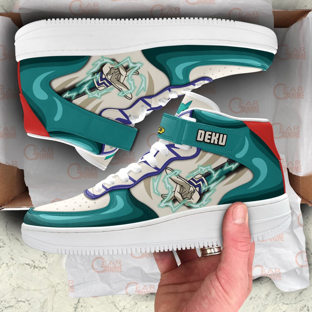 Izuku Midoriya Sneakers Air Mid Custom My Hero Academia Anime Shoes
