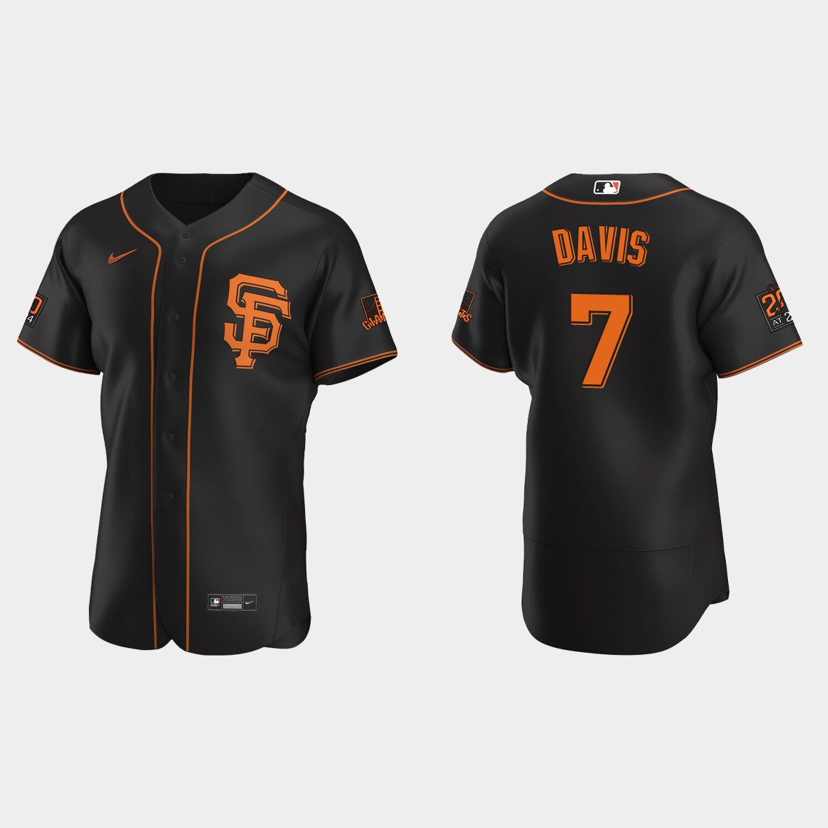 J.D. Davis San Francisco Giants Alternate Jersey - Black