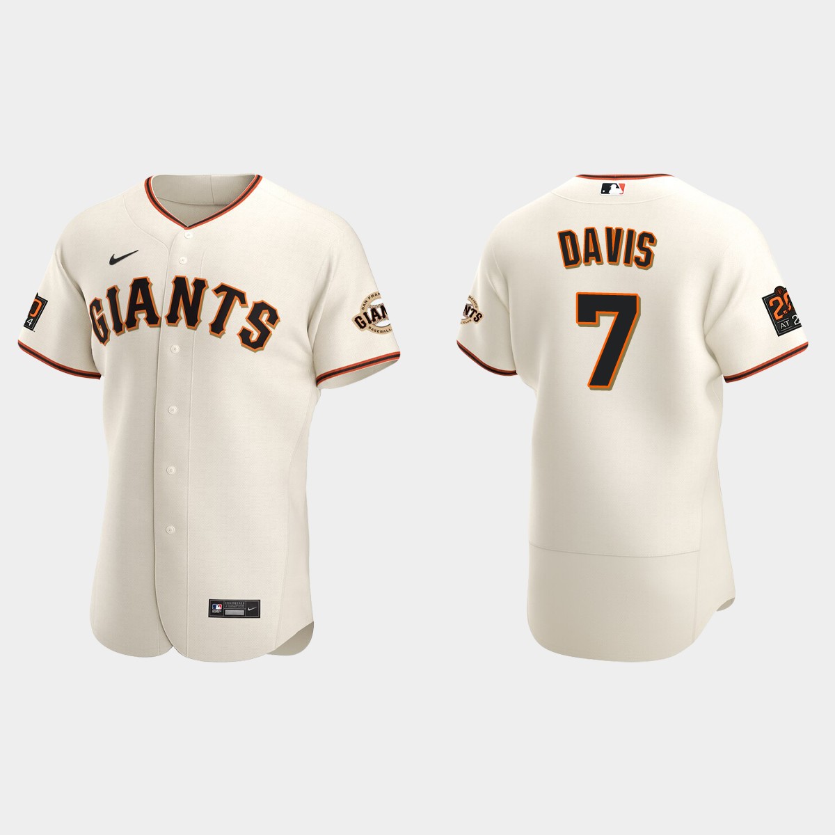 J.D. Davis San Francisco Giants Home Jersey - Cream