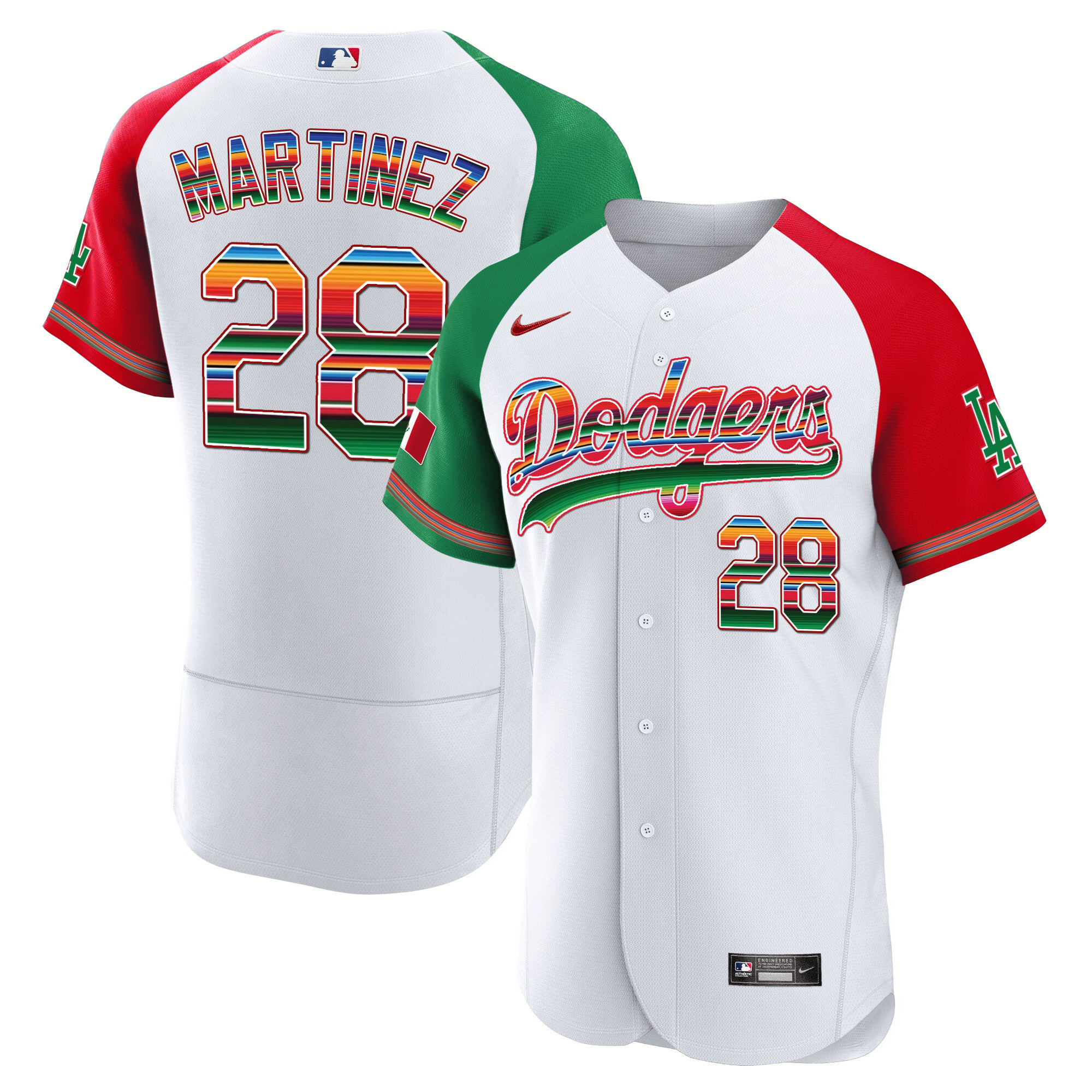 J.D. Martinez Men's Los Angeles Dodgers Mexico Flex Base Limited Alternate Jersey - All Stitched