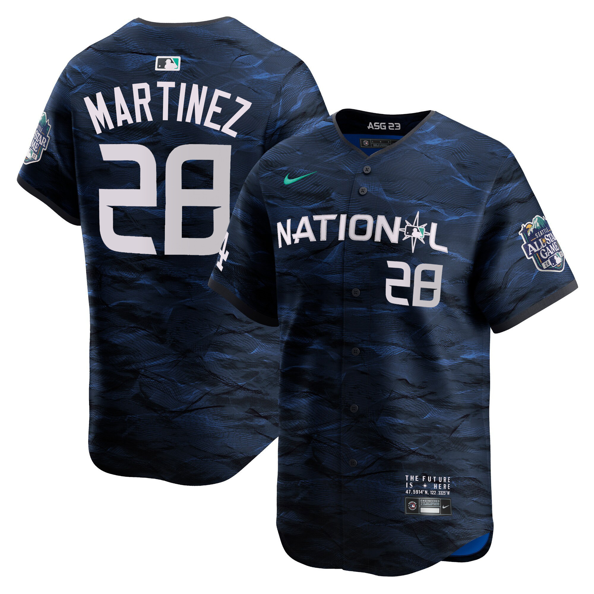 J.D. Martinez Men's National League 2023 All-Star Game Royal Cool Base Jersey - All Stitched