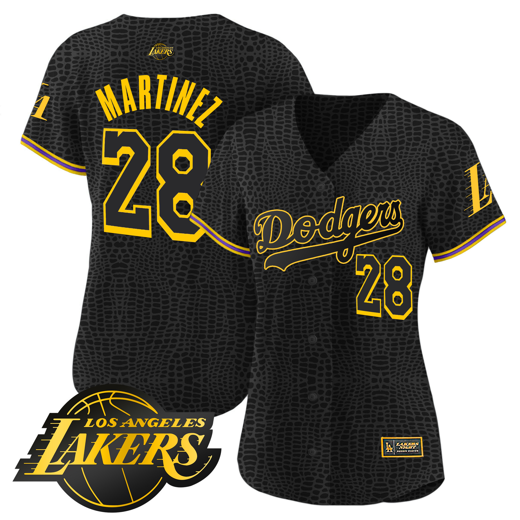 J.D. Martinez Women's Los Angeles Dodgers Cool Base Mamba Jersey - All Stitched