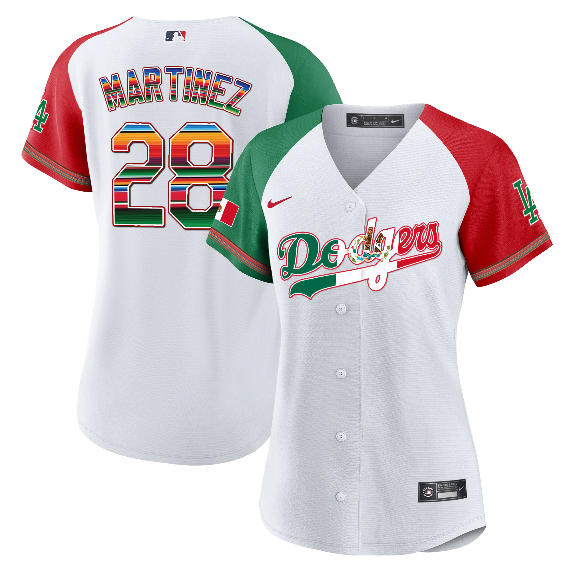 J.D. Martinez Women's Los Angeles Dodgers Mexico Baseball Limited V4 Alternate Jersey - All Stitched