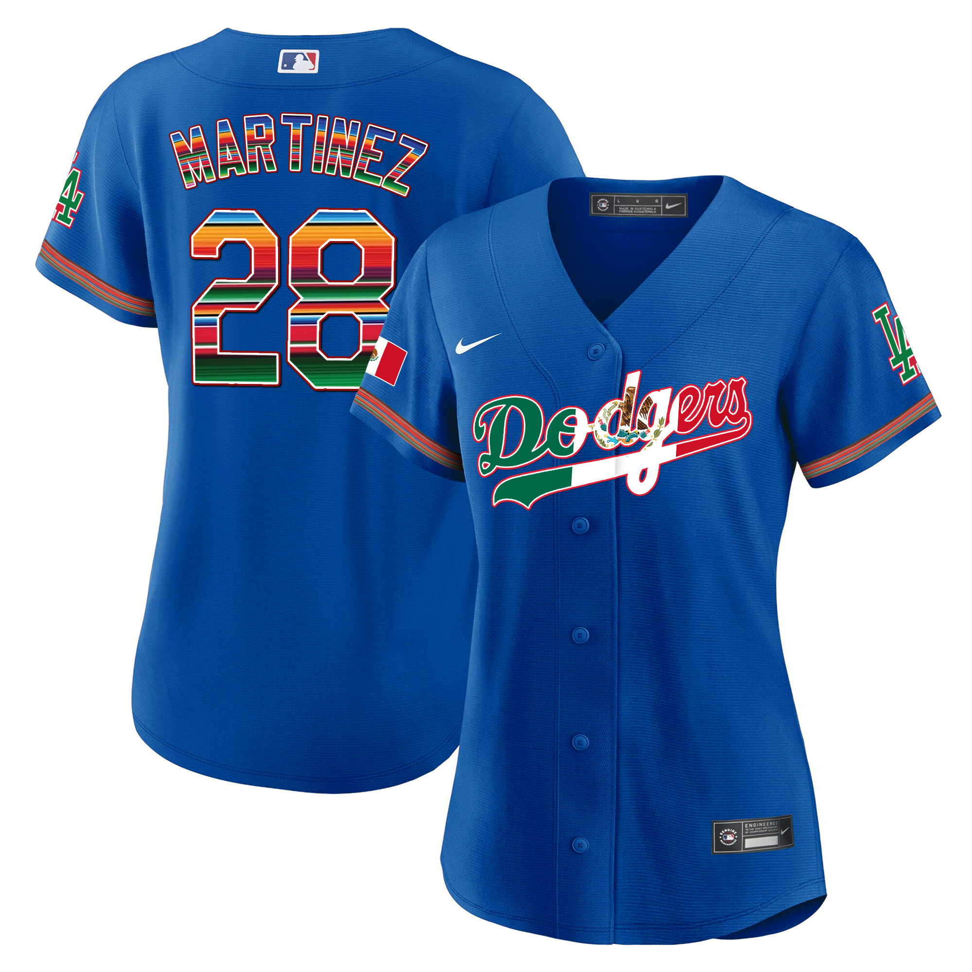 J.D. Martinez Women's Los Angeles Dodgers Mexico Baseball Limited V4 Royal Jersey - All Stitched