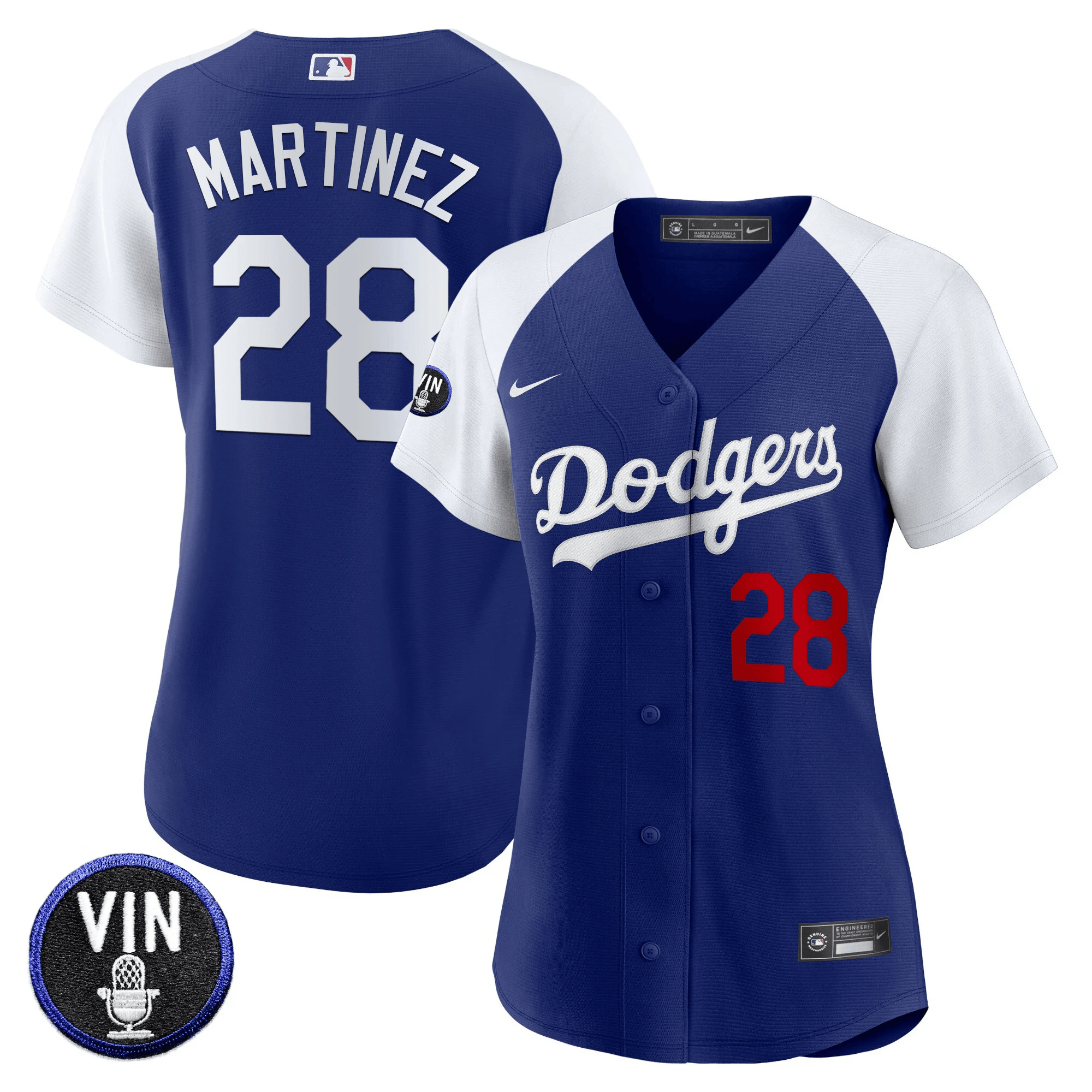 J.D. Martinez Women's Los Angeles Dodgers Vin Scully Patch Alternate Royal Jersey - All Stitched
