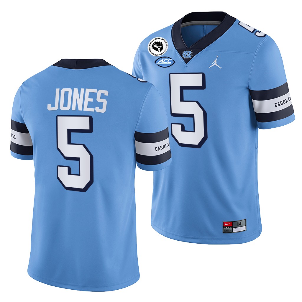 J.J. Jones North Carolina Tar Heels 2022-23 College Jersey Men's Blue #5 Uniform