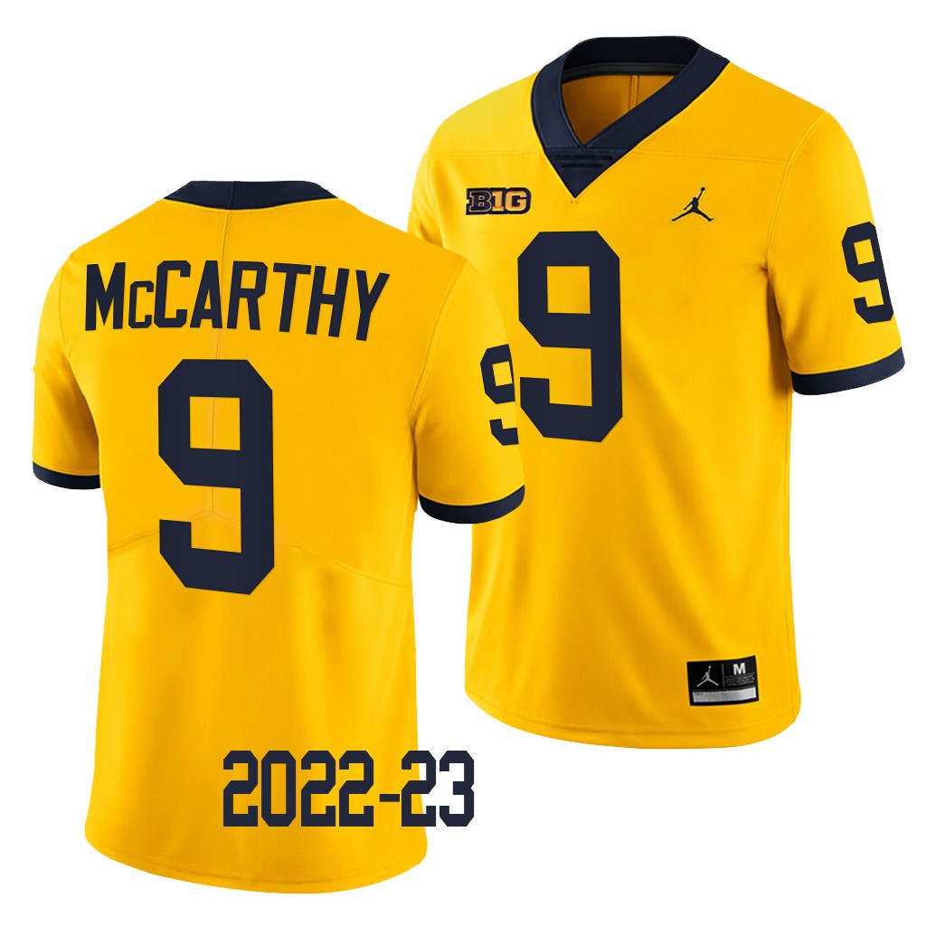 J.J. McCarthy Michigan Wolverines #9 Maize Jersey 2022-23 College Men's Limited Uniform