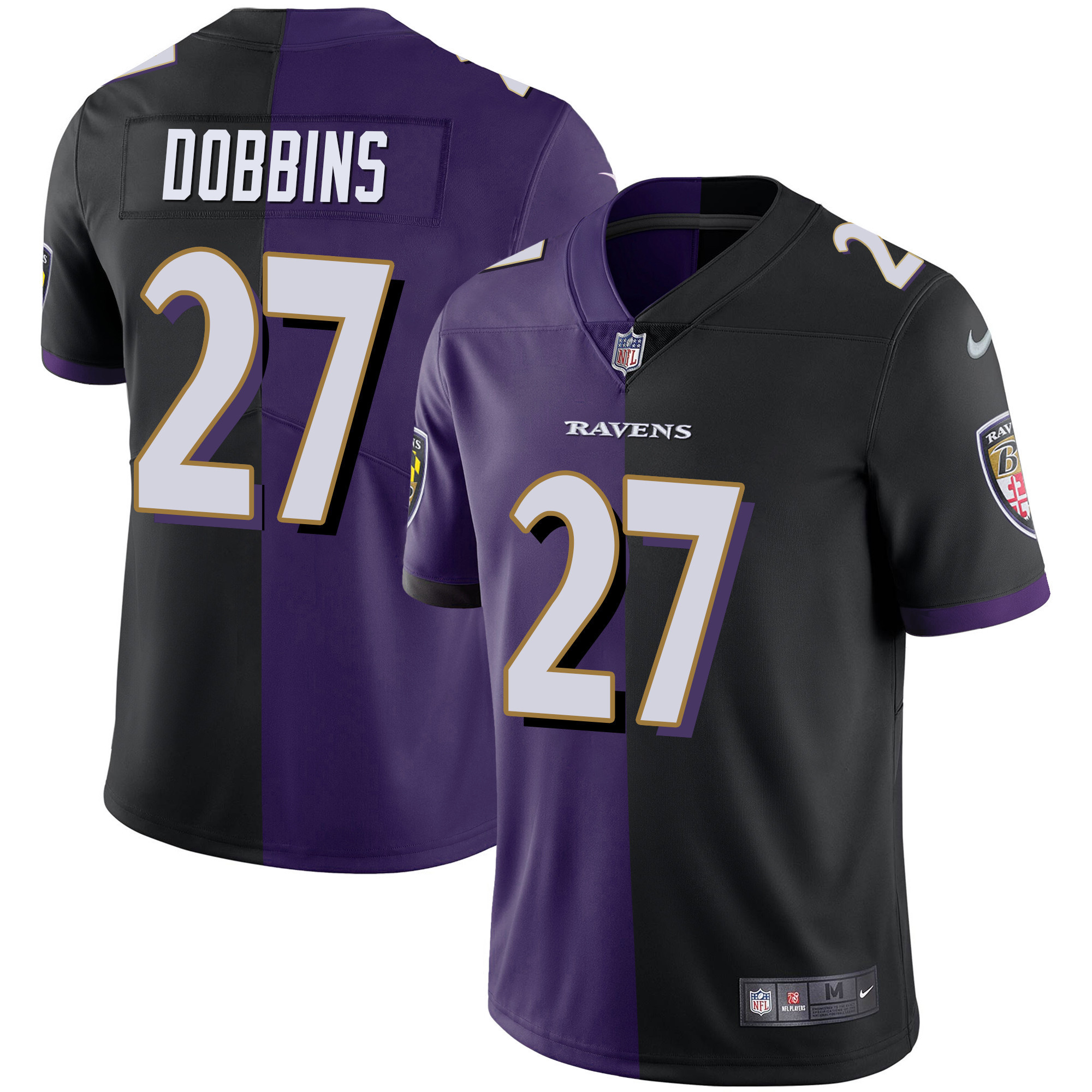 J.K. Dobbins Baltimore Ravens Split Vapor  Jersey All Stitched