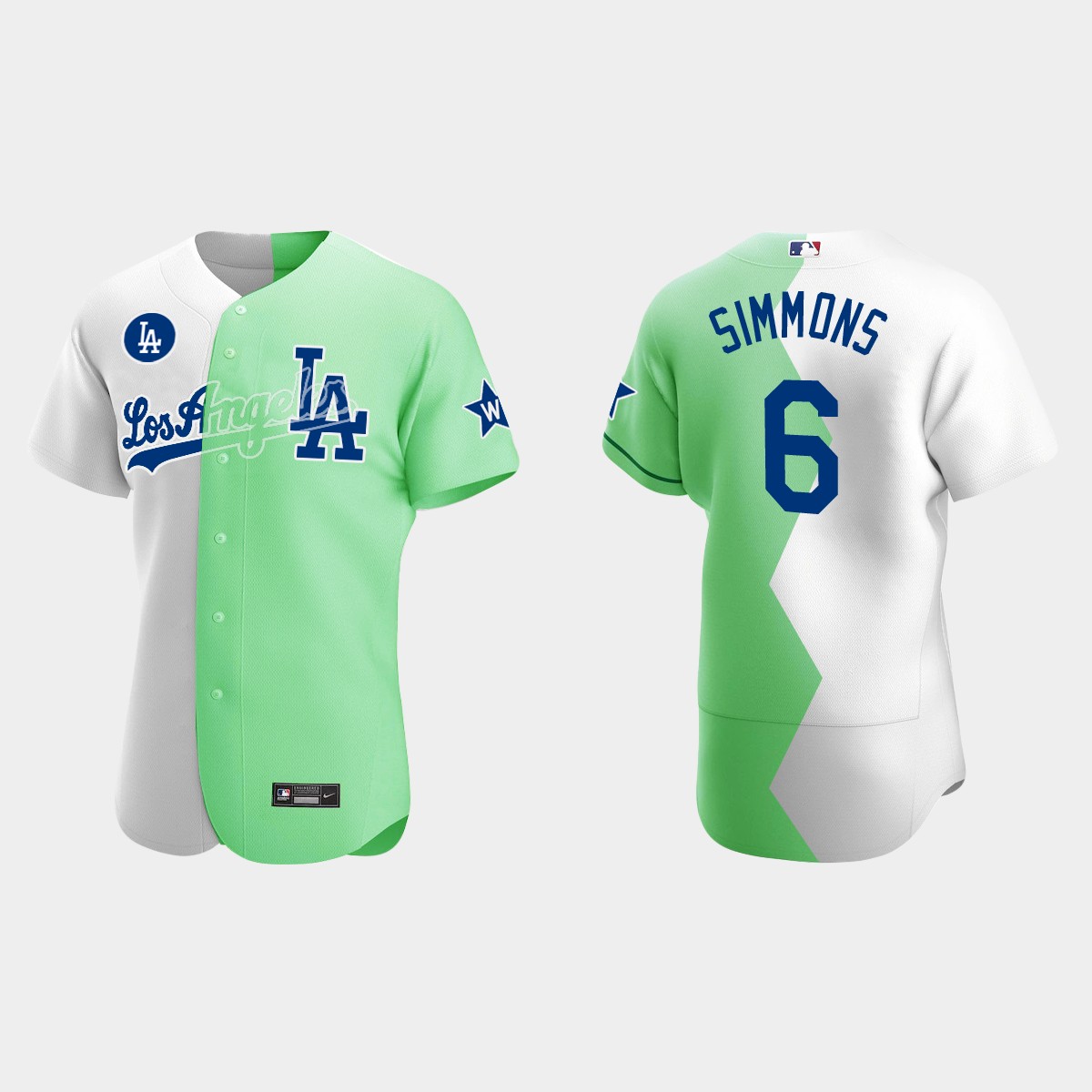 J.K. Simmons Los Angeles Dodgers 2022 Celebrity Softball Game Jersey - White Green