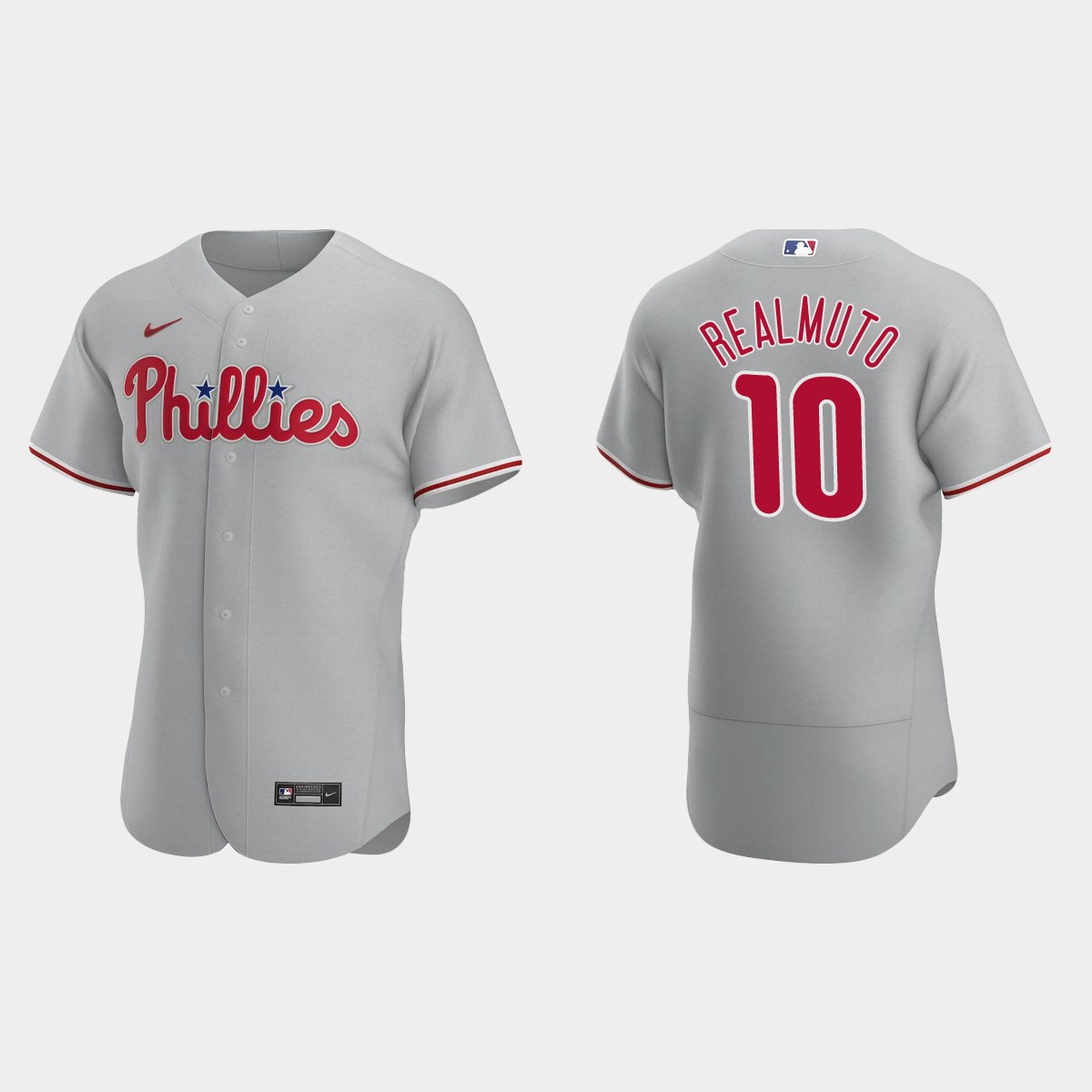 J.T. Realmuto #10 Philadelphia Phillies Road Jersey - Gray