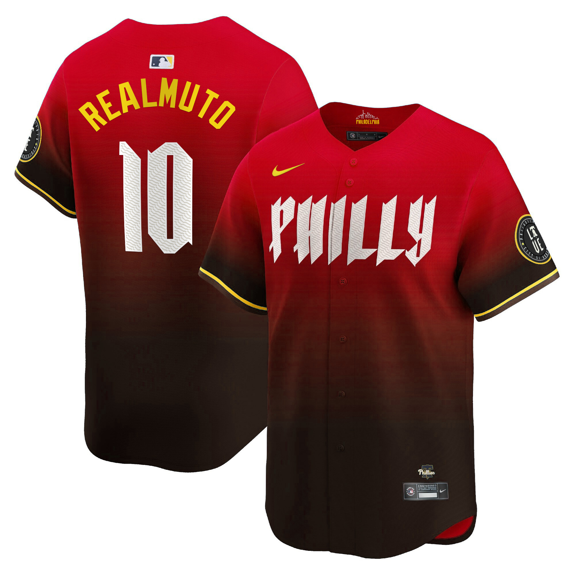 J.T. Realmuto Men's Philadelphia Phillies 2024 City Connect Vapor Premier Limited Red Jersey - All Stitched