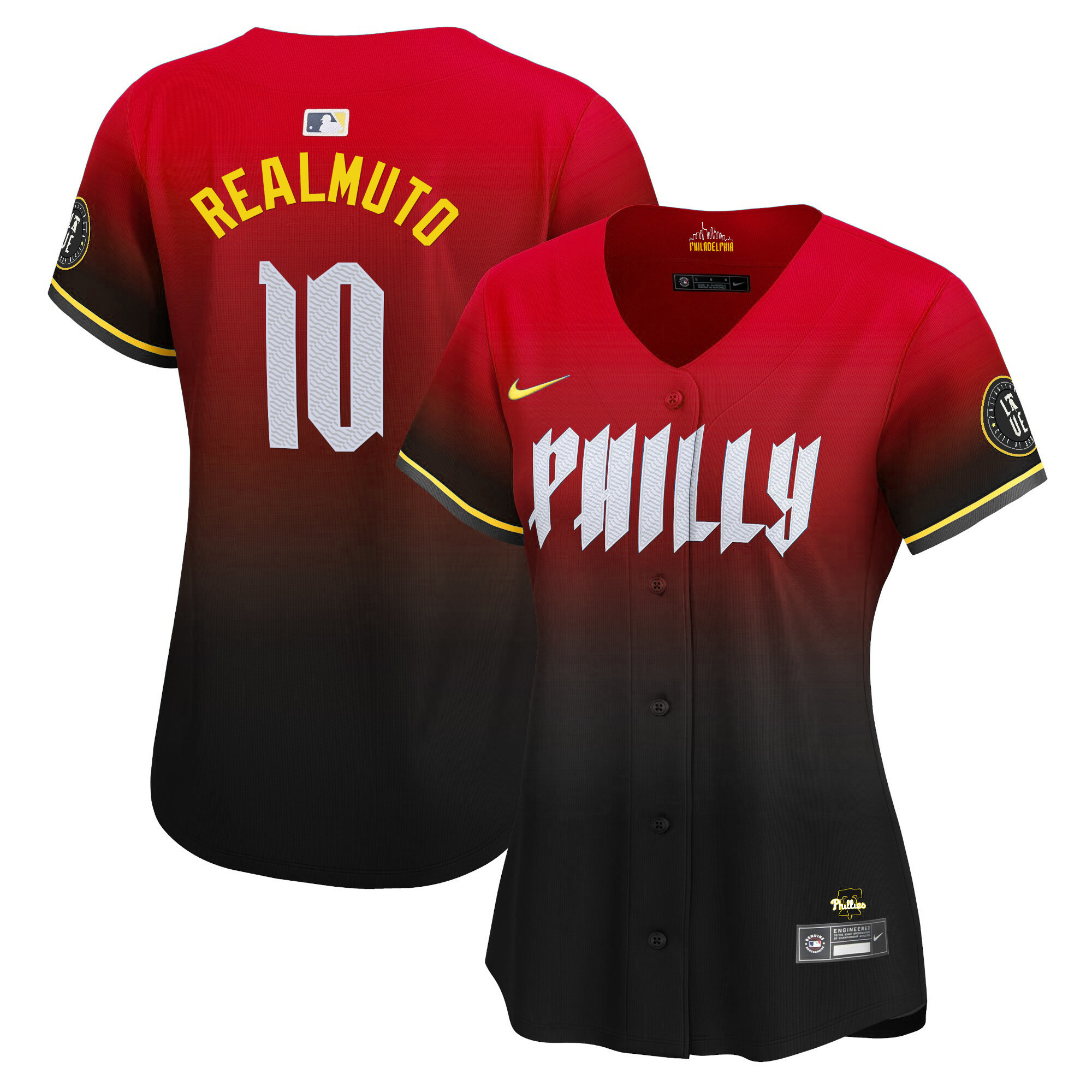 J.T. Realmuto Women's Philadelphia Phillies 2024 City Connect Vapor Premier Limited Red Jersey - All Stitched