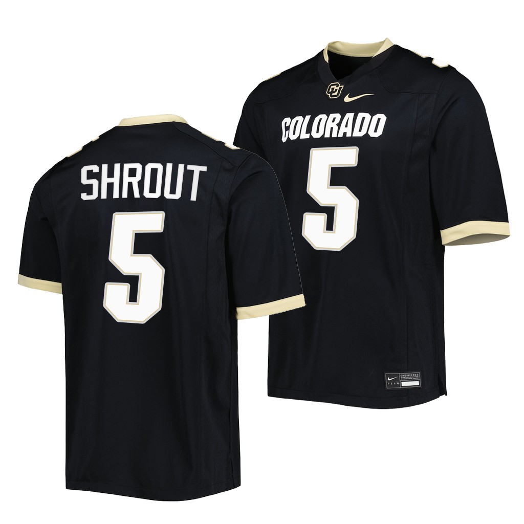 J.T. Shrout Colorado Buffaloes Untouchable Jersey Men's Black #5 Uniform