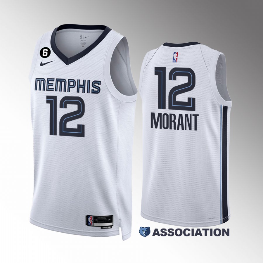 Ja Morant #12 Memphis Grizzlies 2022-23 Association Edition White Jersey