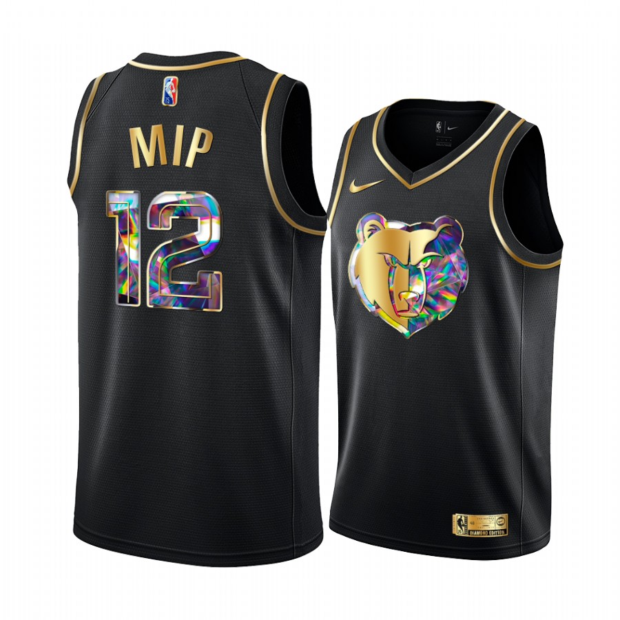 Ja Morant 2022 NBA MIP Memphis Grizzlies #12 Black Jersey Diamond Limited