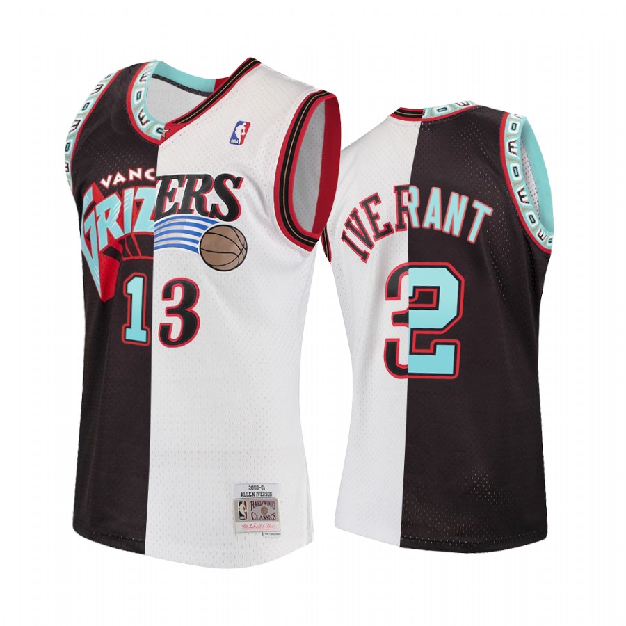 Ja Morant X Allen Iverson Mix Jersey Grizzlies #12 X 76ers #3