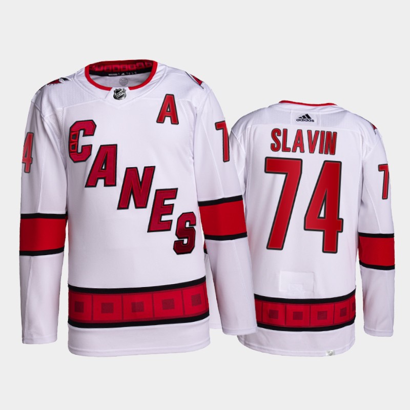 Jaccob Slavin Carolina Hurricanes Pro Jersey 2021-22 White #74 Away Uniform