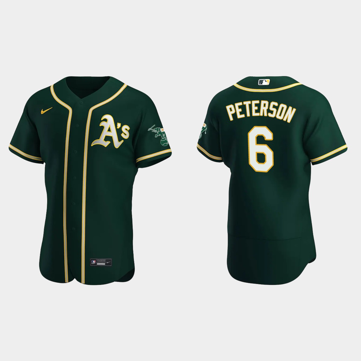Jace Peterson Oakland Athletics Alternate Jersey - Green
