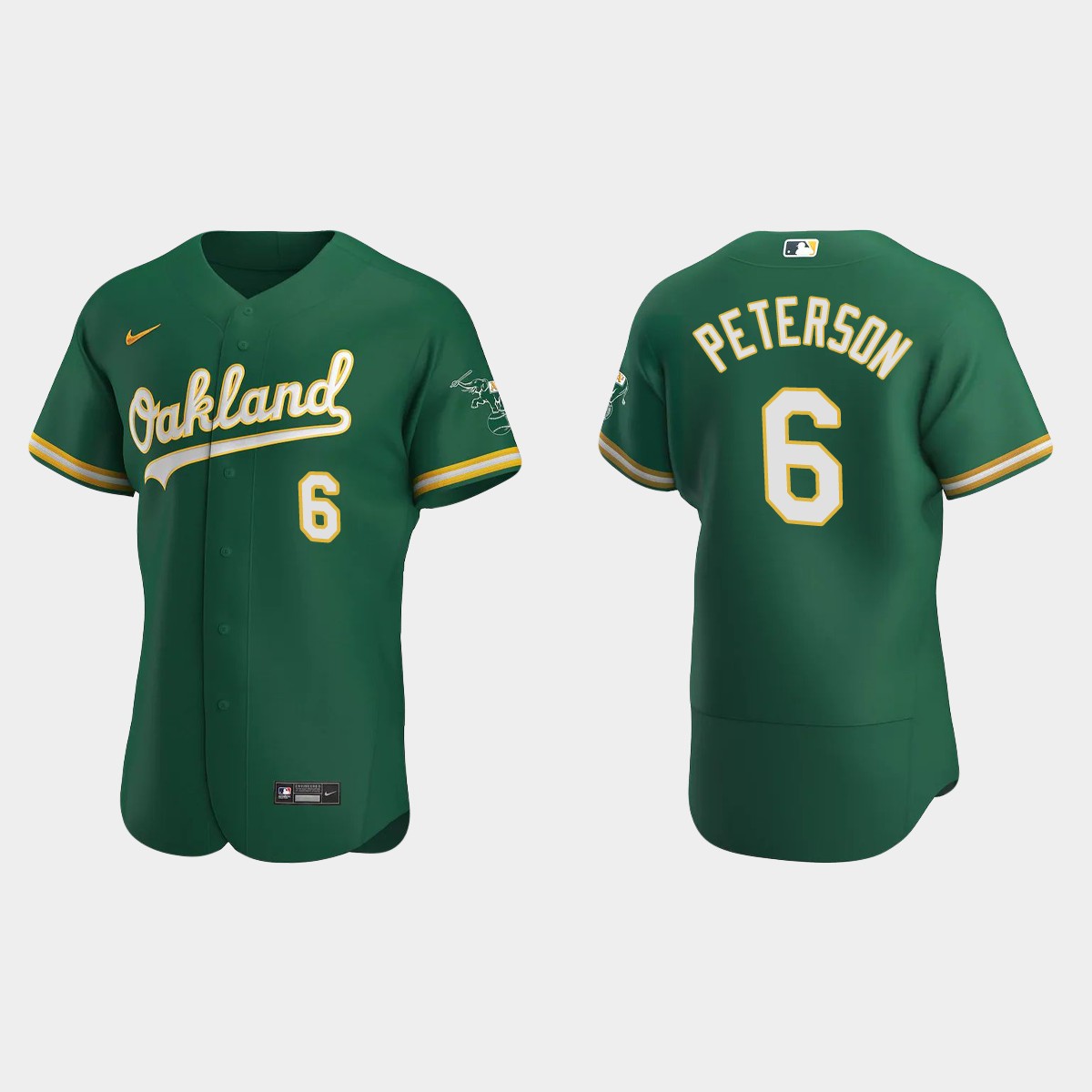 Jace Peterson Oakland Athletics Alternate Jersey – Kelly Green
