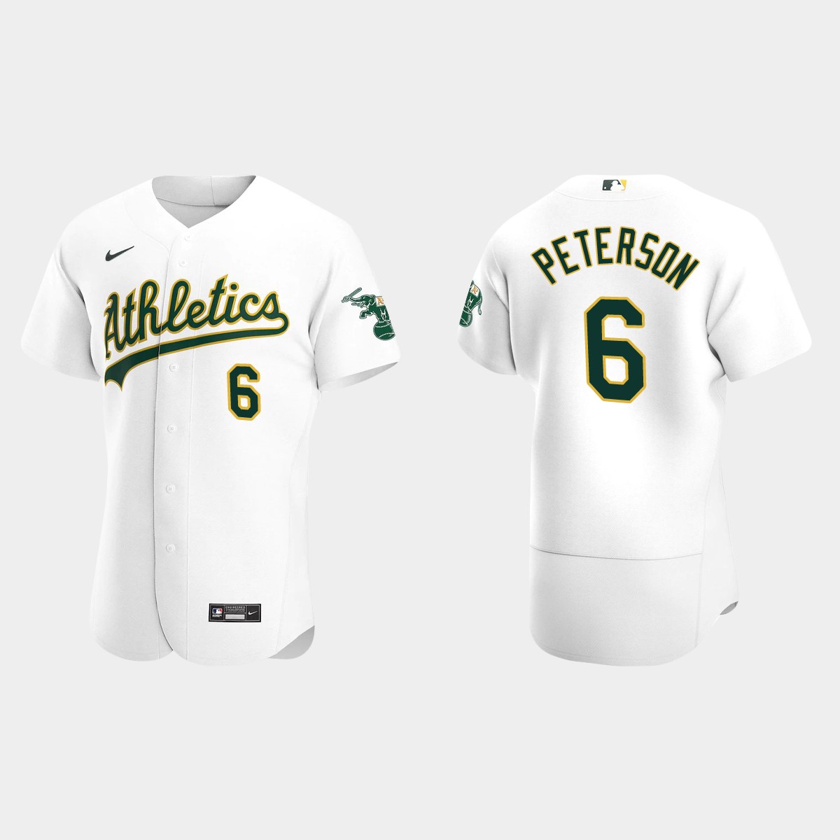 Jace Peterson Oakland Athletics Home Jersey – White