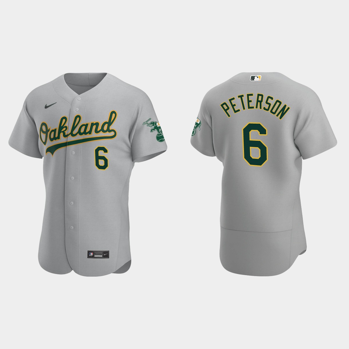Jace Peterson Oakland Athletics Road Jersey – Gray
