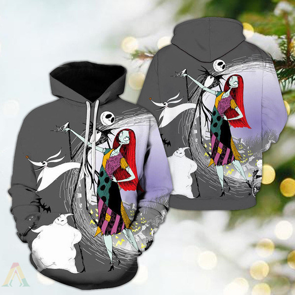 Jack And Sally Dancing From Nightmare Before Christmas Hoodie