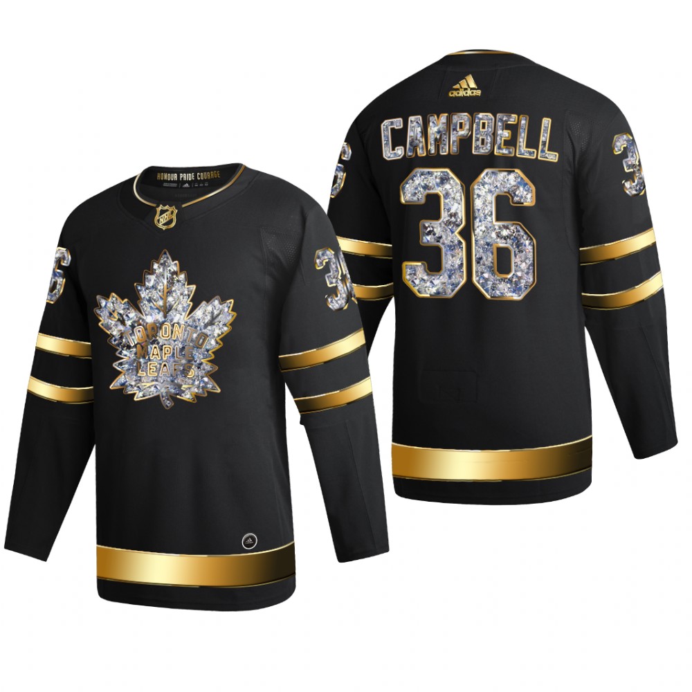 Jack Campbell #36 Toronto Maple Leafs 2022 Stanley Cup Playoffs Black Diamond Edition Jersey