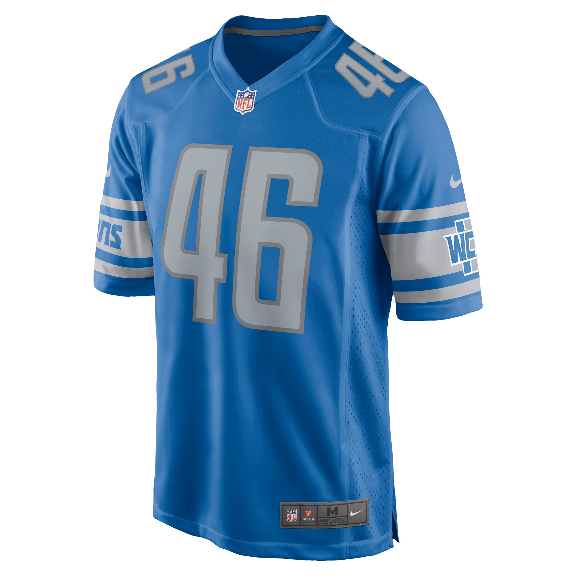 Jack Campbell 46 Detroit Lions 2023 NFL Draft Game Stitched Jersey – Blue