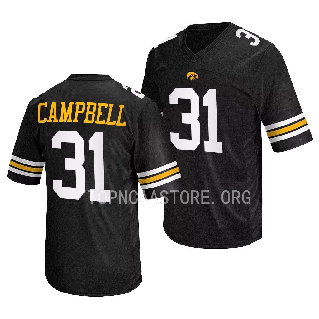 Jack Campbell Iowa Hawkeyes #31 Black Jersey 2022 Men's Uniform