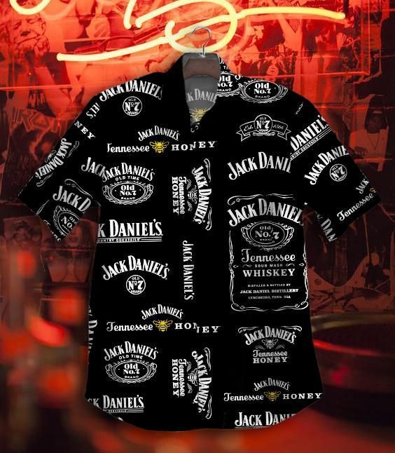 Jack Daniels Cotton Hawaiian Shirt 3D