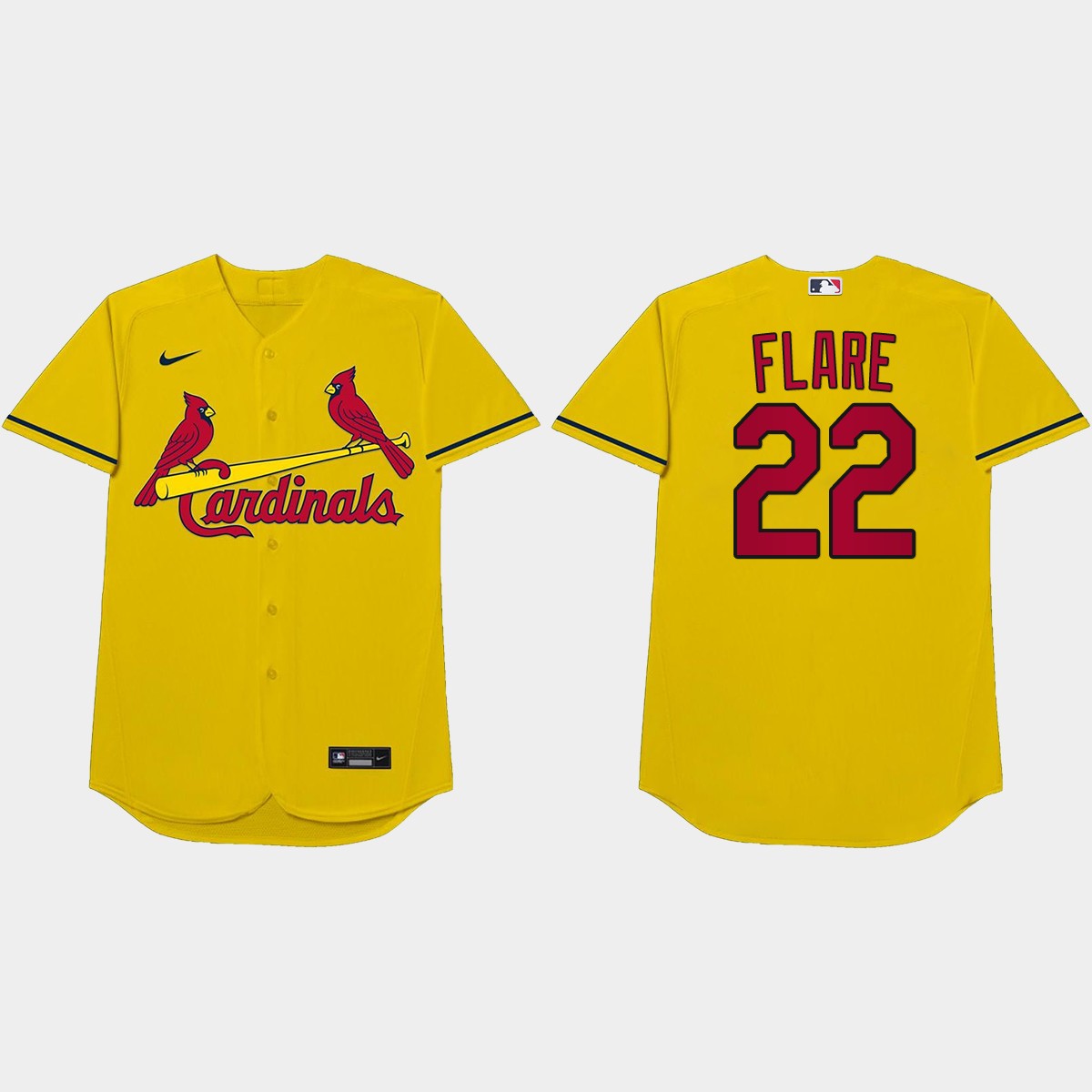 Jack Flaherty Nickname Cardinals 2021 Players' Weekend Flare Jersey - Gold