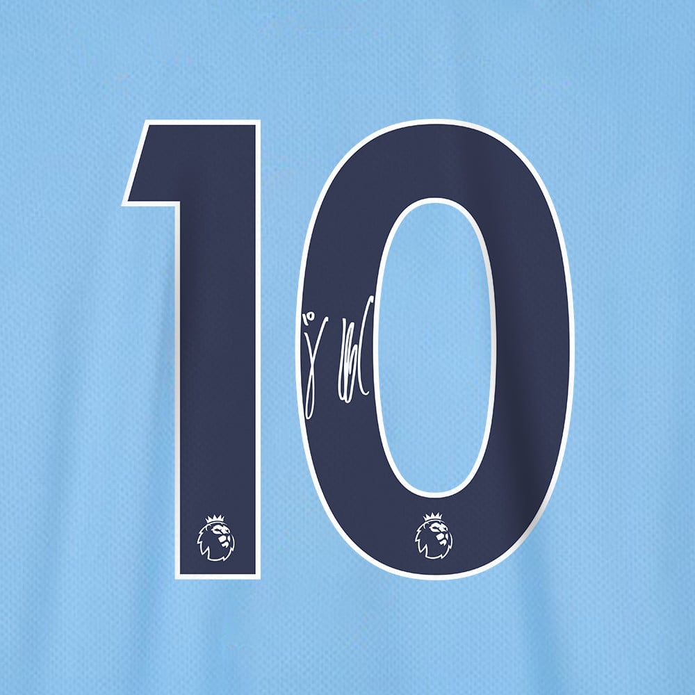 Jack Grealish 10 Signed Manchester City 2022/23 Home Men Jersey – Blue