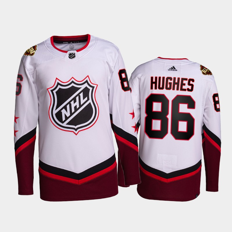 Jack Hughes New Jersey Devils 2022 NHL All-Star Jersey White #86 Primegreen Uniform