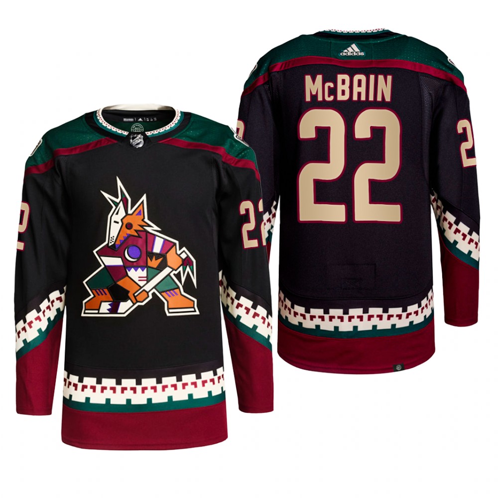 Jack McBain Arizona Coyotes Home Jersey 2022 Black #22 Primegreen Pro Uniform